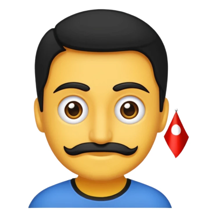 Mavi tik yuvarlak mavi cember  in içine siyah tik sticker