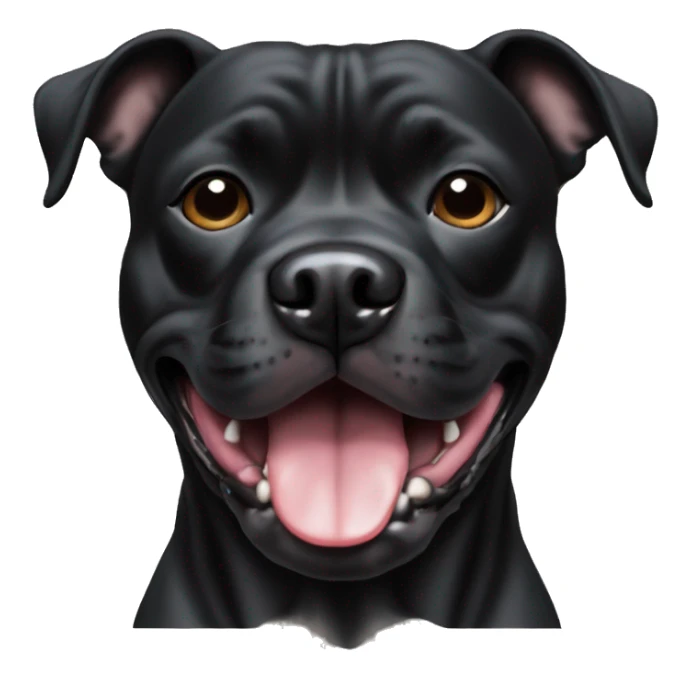 All black Staffordshire Bullterrier sticker