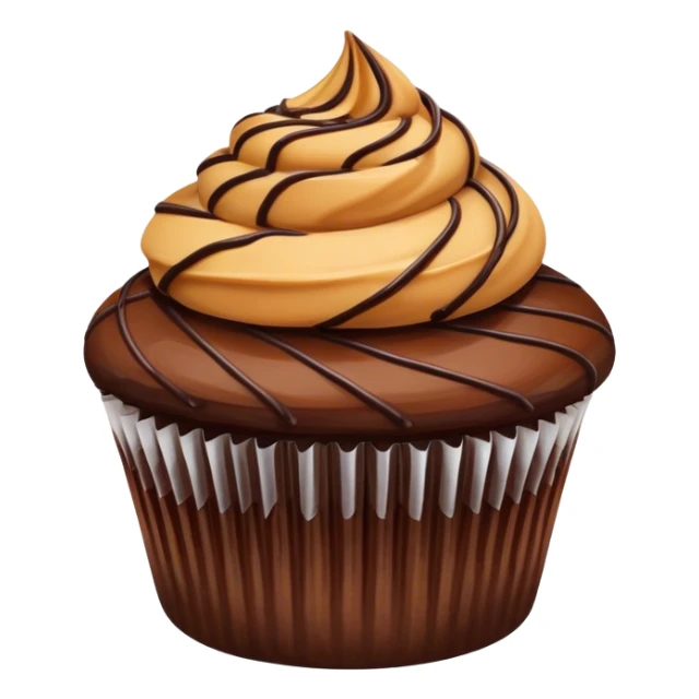 gourmet chocolate brownie caramel cupcake sticker