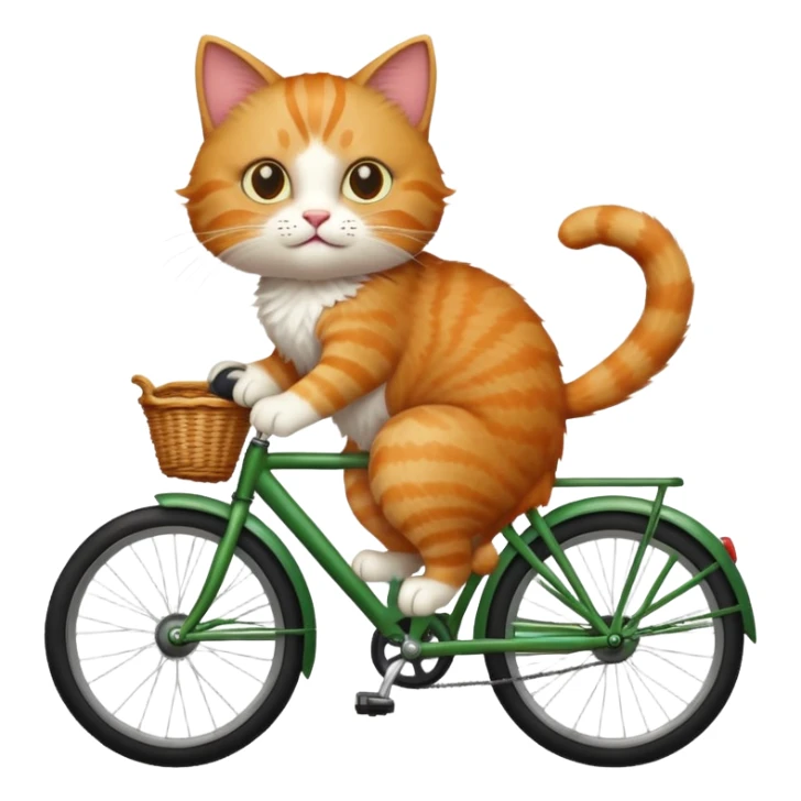 Un chat qui fait du vélo sticker