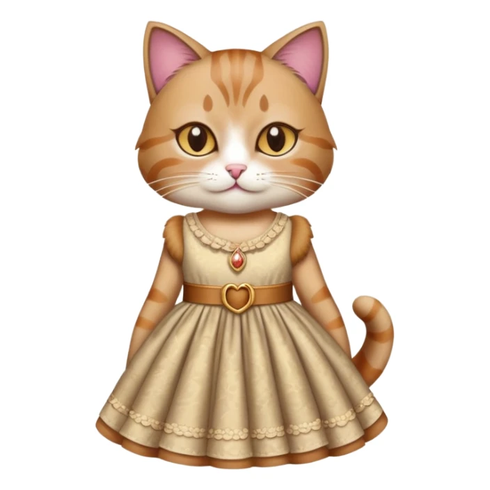 Gato con un vestido sticker