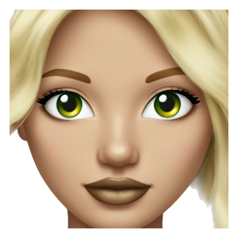 Realistic victoria secret model blonde green eyes  sticker