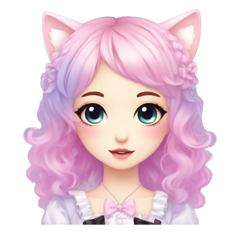 Gorgeous Edgy Kawaii Lolita Pastel Gradient Beautiful Anime Emo CatLady sticker