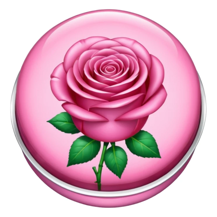un bonbon rose rond dans un emballage sticker