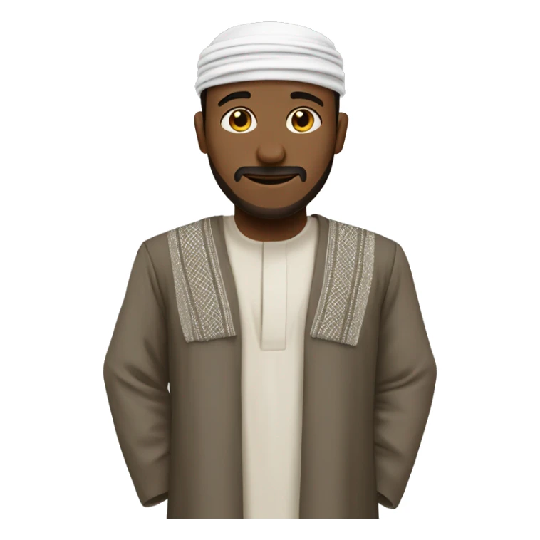 A person wearing a thobe and a shemagh sticker