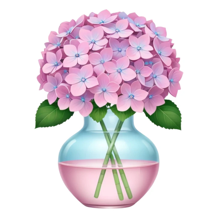 Pink Pastel Aesthetic Hydrangeas In A Vase sticker