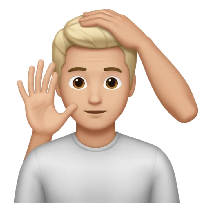 Hand grabbing a man’s hair  sticker