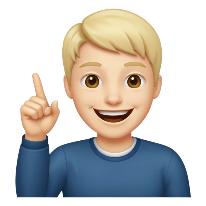 Person laughing and pointing there finger sticker