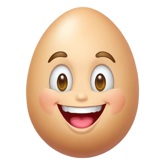 Colored egg with 80s hairstyle laughing sticker