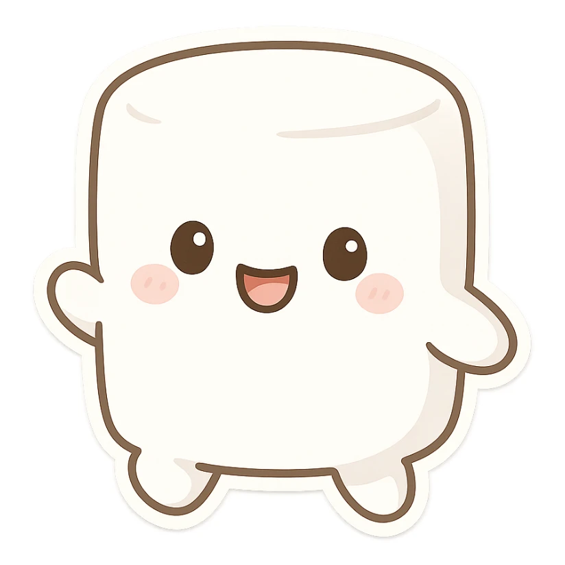  white object sticker