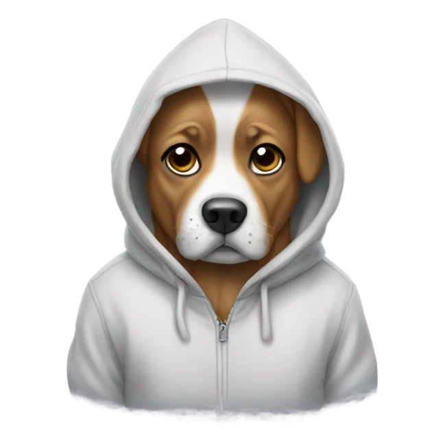 Dog wearing hoodie  sticker