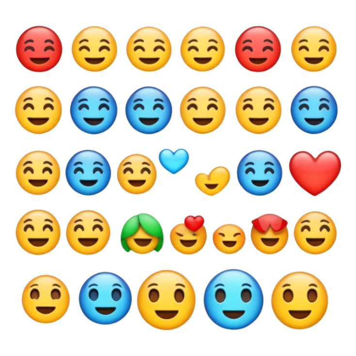 crate me a lot fo different and crazy emojis with no significance please sticker