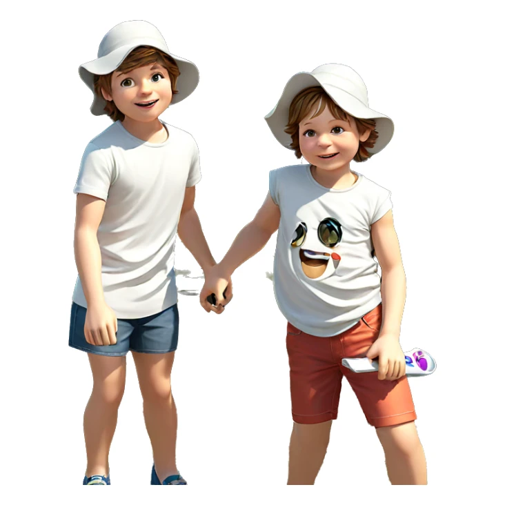 playful boy in sunny outdoors sticker