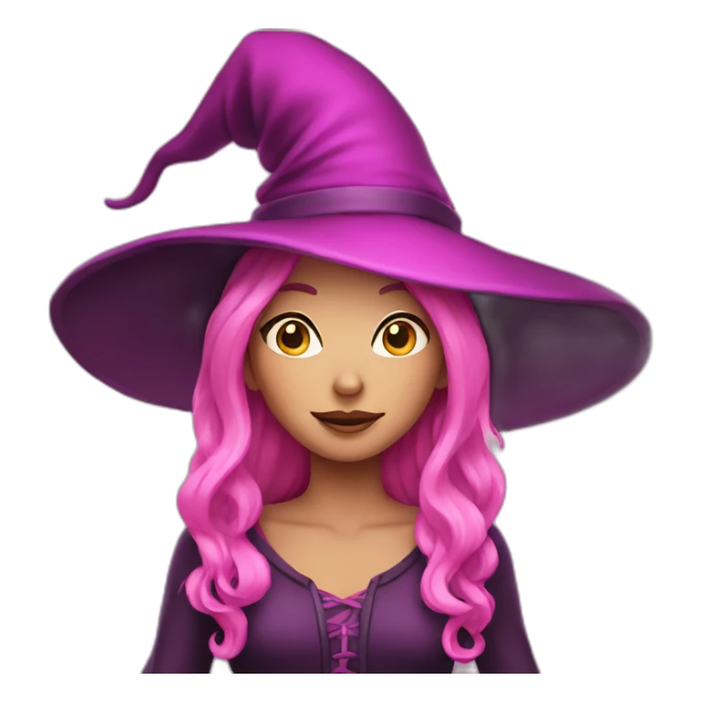 pink witch sticker