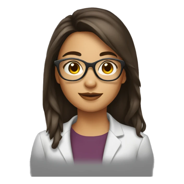 Une fille brune avec des lunettes sticker