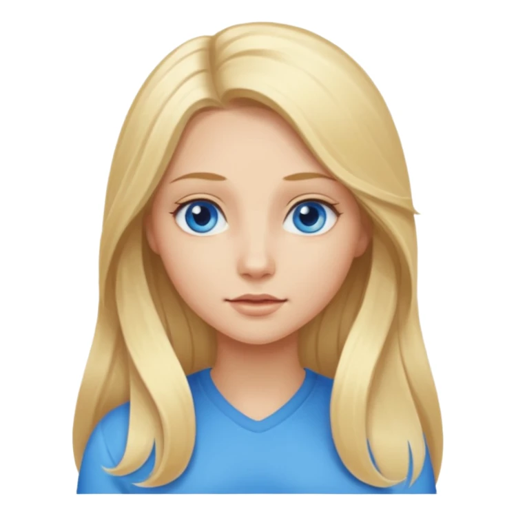 Girl long flowing blonde hair  sticker