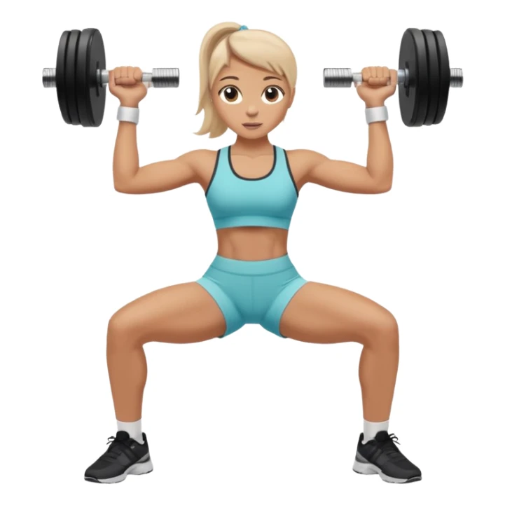 fit person wearing clothes lifting dumbbells,sideways photo sticker