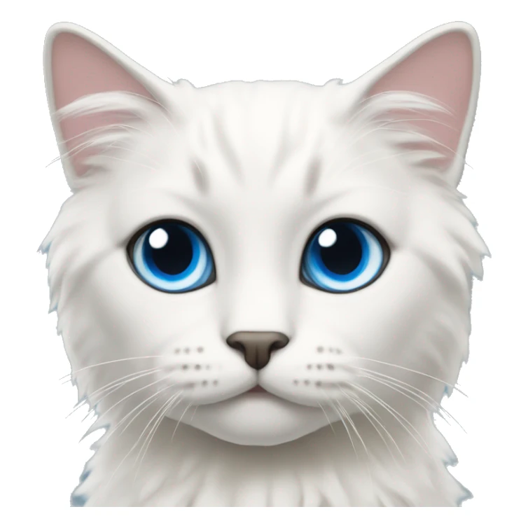 White rag doll cat with blue eyes sticker