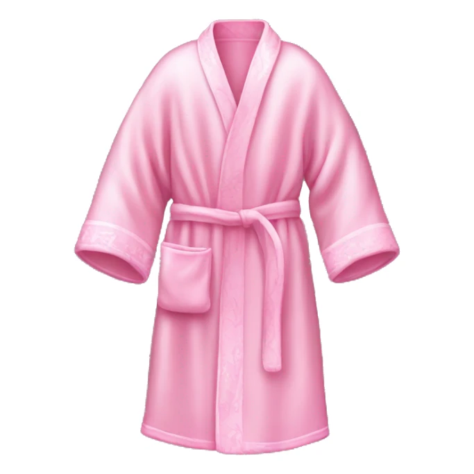 Light pink silk slippers and robe sticker
