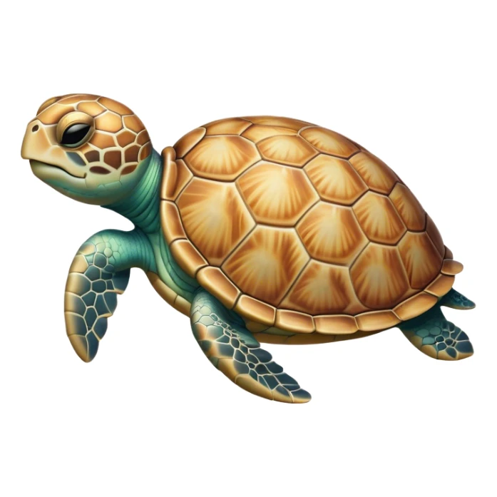 Meme-Worthy Cute Sleeping Sea Turtle Portrait Emoji, Head resting peacefully with a contented smile, showcasing a stately, patterned shell and a smooth, ancient body with eyes gently closed in serene slumber, Simplified yet adorably endearing features, highly detailed, glowing with a soft, drowsy oceanic light, high shine, relaxed and utterly lovable, stylized with an air of playful laziness, soft glowing outline, capturing the essence of a sleeping sea turtle that feels destined to become the next viral icon of adorable rest! sticker