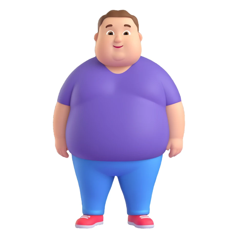 emoji of a friendly man who is a little overweight sticker