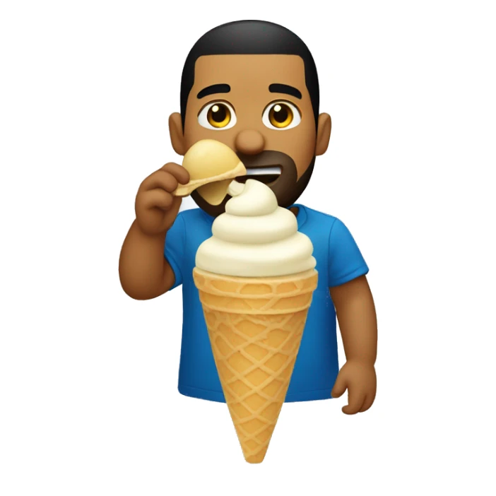 Drake eating vanilla ice cream sticker