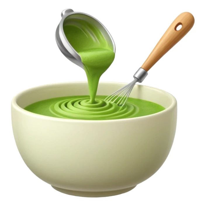 whisk with bowl of matcha sticker