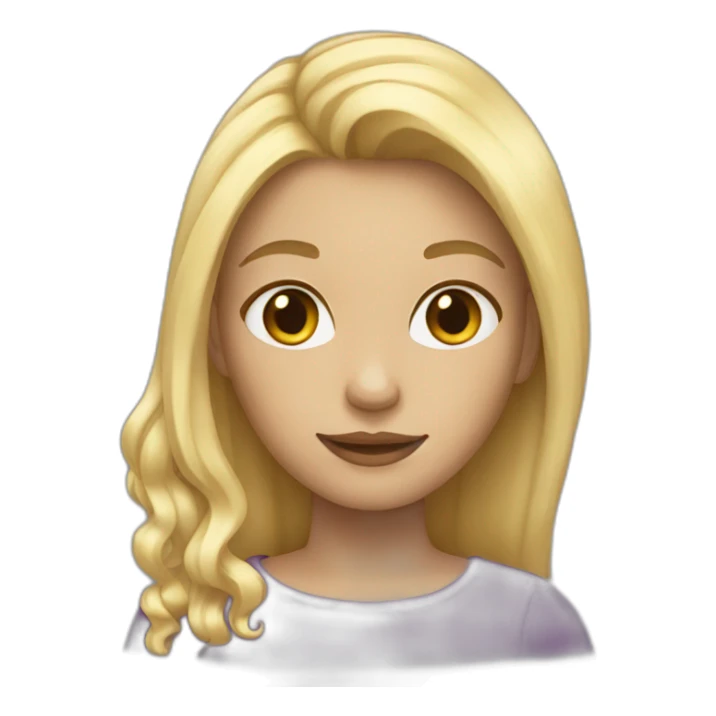 girl wiht blonde hair sticker