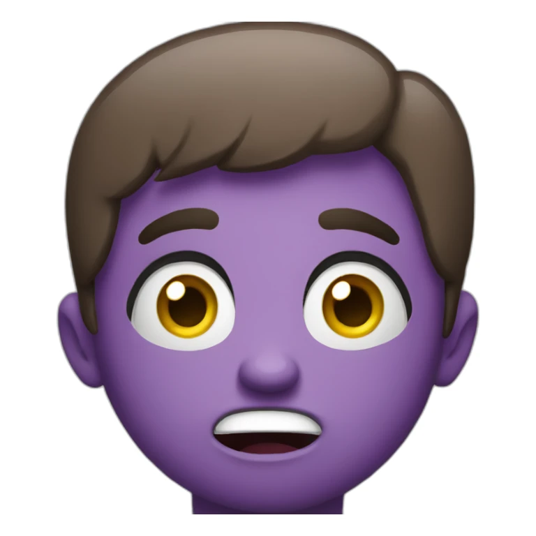 Shocked with a purple face but still laughing with tears from the eyes sticker
