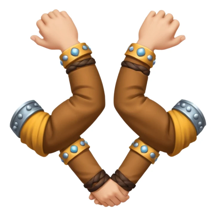 two arms holding each others forearms viking clasp style sticker