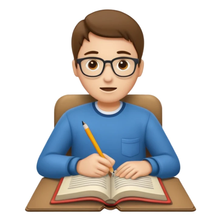 Give me 4 emojis, not an image with a bunch of emojis. Emojis about learning English for young adults sticker