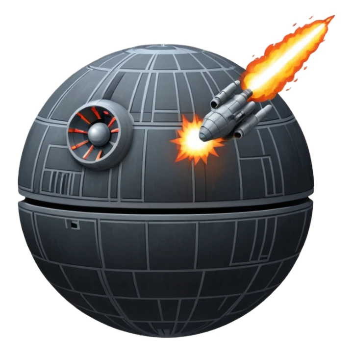 Death star firing at usa sticker