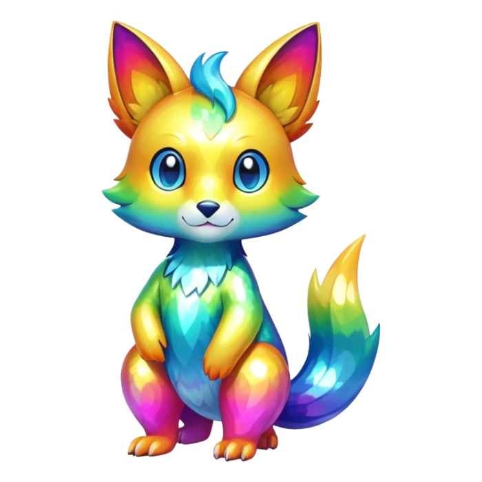  Colorful Shiny FurSona Fakemon Full Body sticker