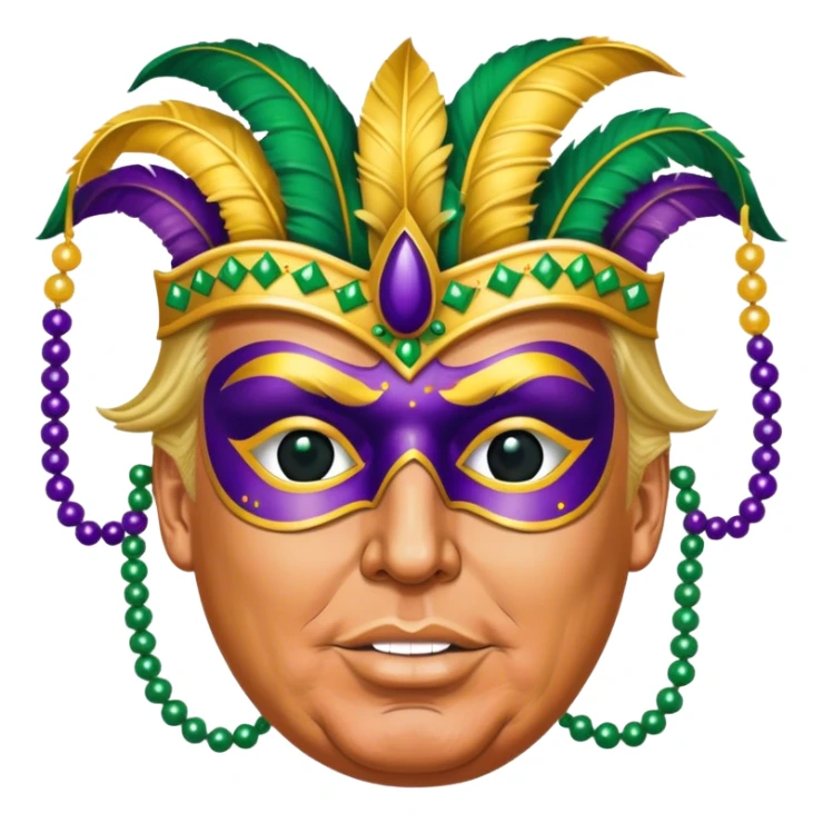 Donald trump at Mardi Gras  sticker