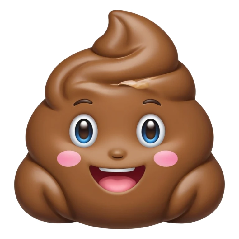 blue colors kawaii poop sticker