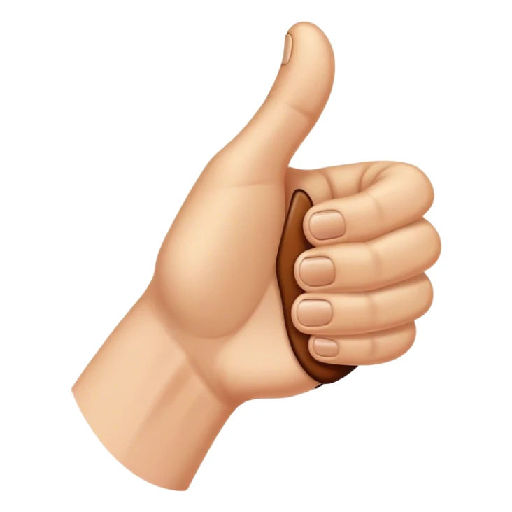 ear with a thumb growing out of it thumbs up freaky sticker