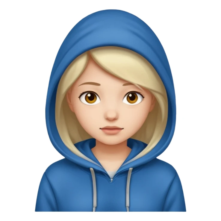 girl wearing a hoodie sticker