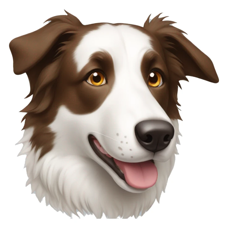 White border collie with a blue eye and other brown eye  sticker