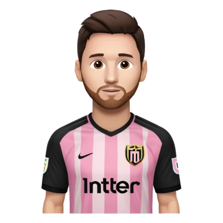 Lionel Messi in Inter Miami shirt sticker