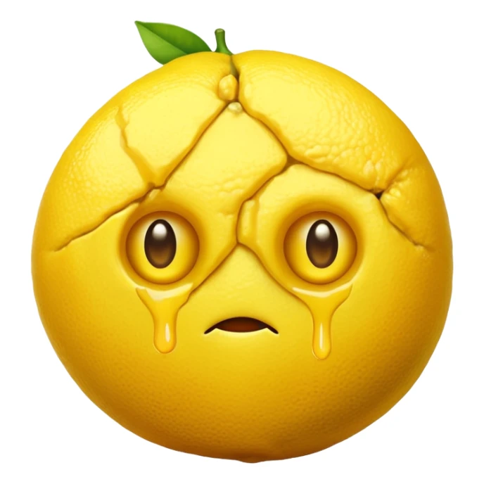 The leftovers of a lemon after squeezing it sticker