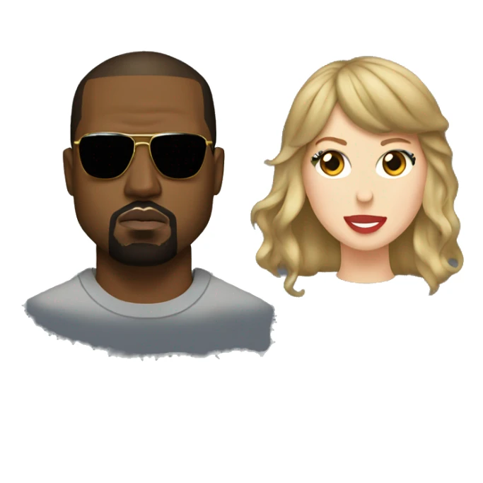 Kanye west and Taylor swift  sticker