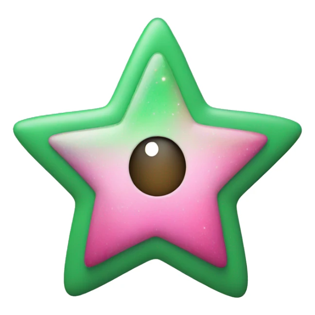 star, green, universe, pink sticker