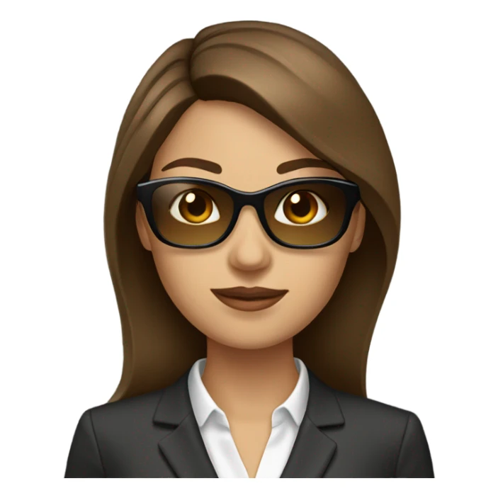 business woman with brown hair sunglasses  sticker
