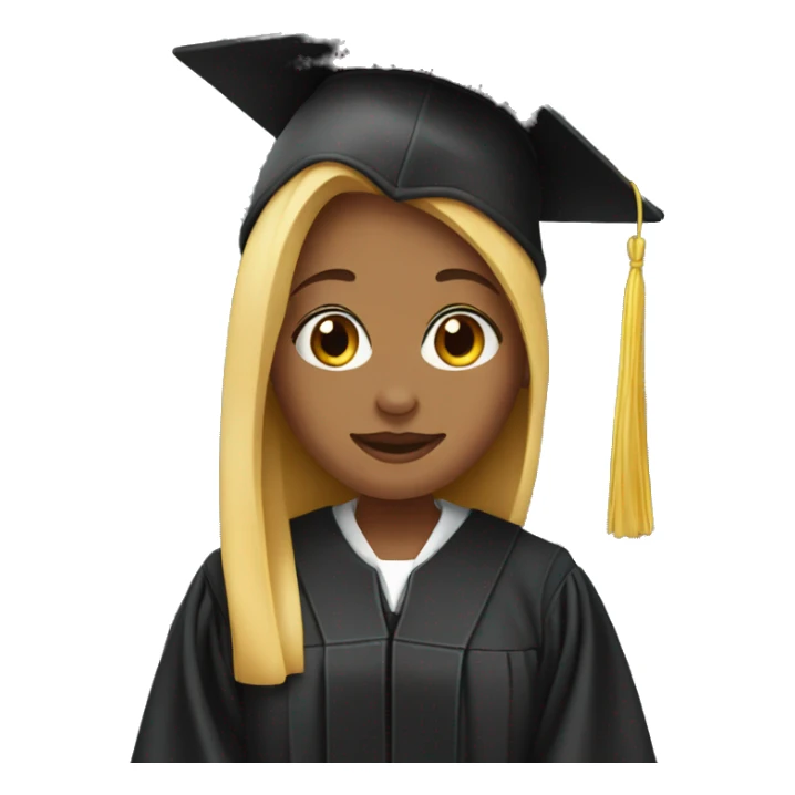 Girl graduation gown sticker