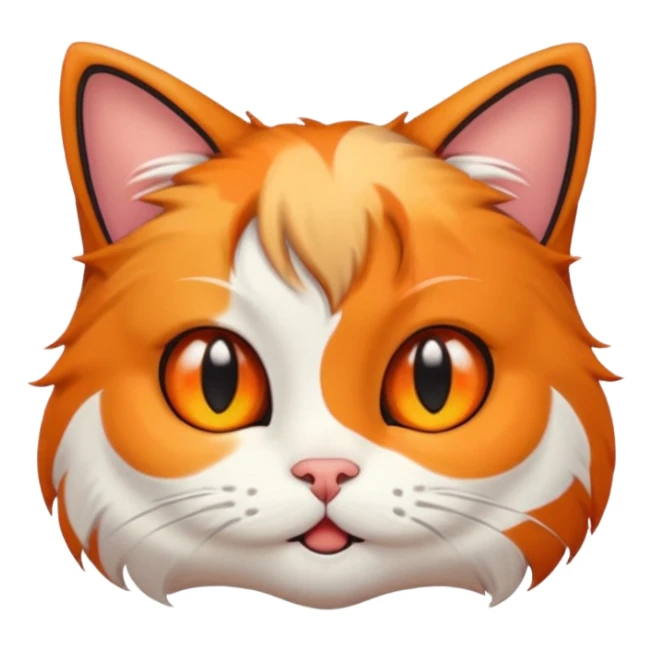 cartoony calico cat, exaggerated expressions, discord emoji style sticker