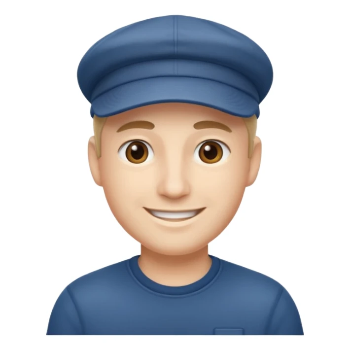 A man who look like hitler wearing cap without mustache  sticker