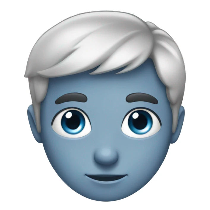 blue eye, square face shape,side hair,pimple sticker