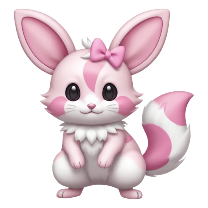 Delcatty-Minccino-Cinccino-Skitty-fusion, full body sticker
