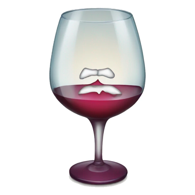Wine glass with a kiss ln it sticker