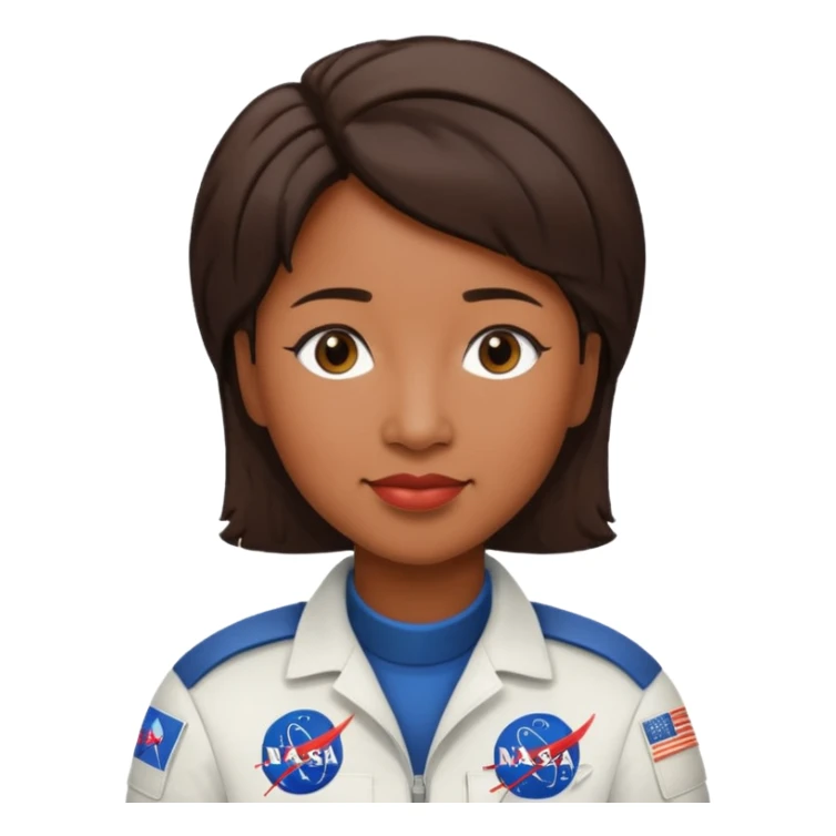 Mae Jemison with dark brown hair sticker